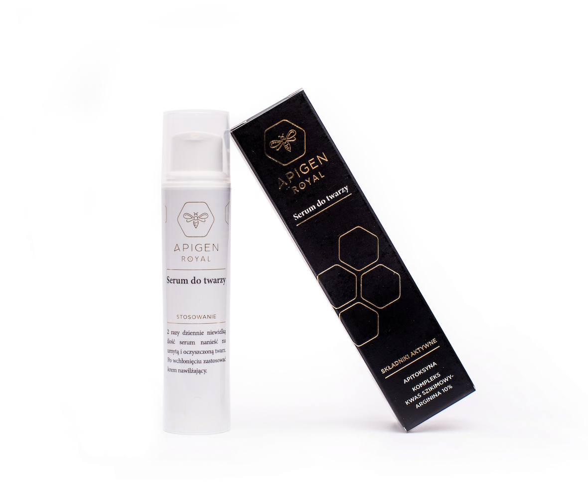 Apigen Royal Bee Venom Serum bottle close-up