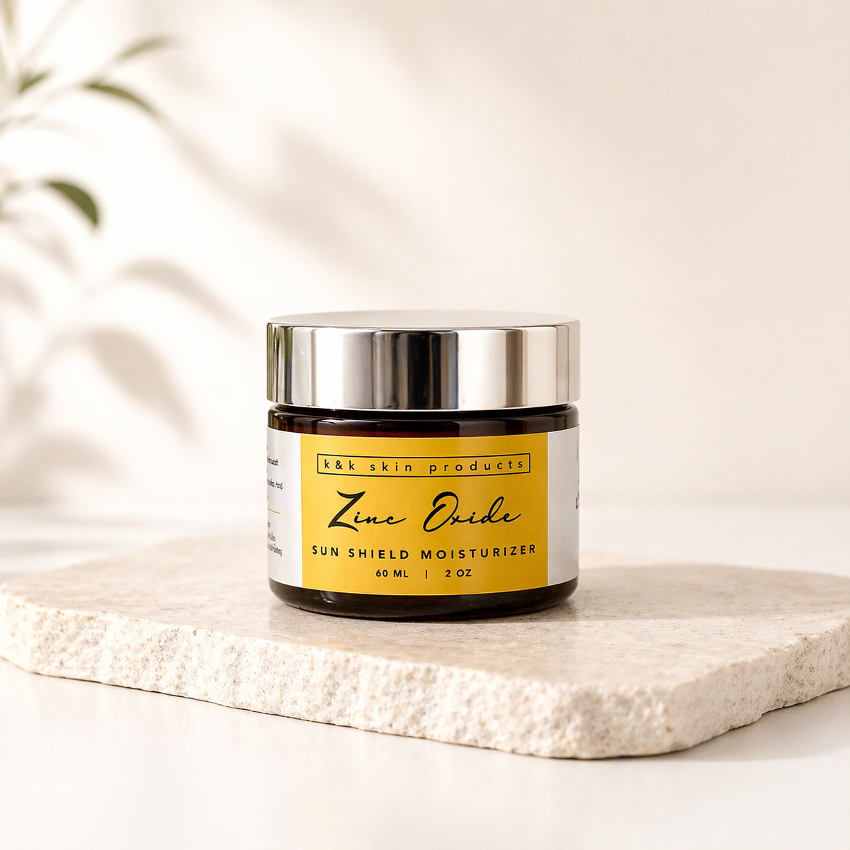 Zinc Oxide Sun Shield Moisturizer applied to the face