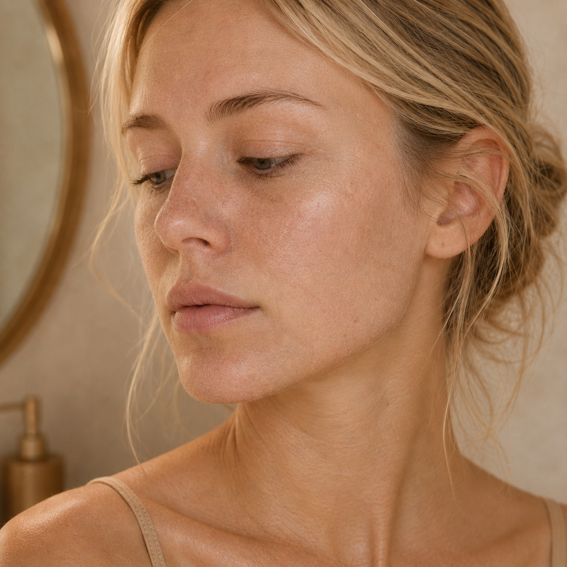 Cracked, dry surface in close-up suggesting compromised skin