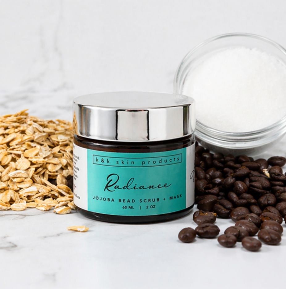 Radiance Jojoba Bead Scrub & Mask exfoliating beads close-up