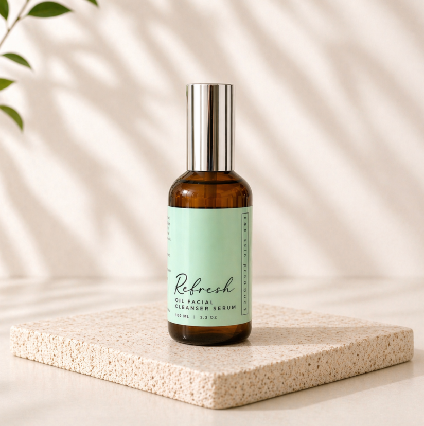 Odświeżające olejkowe serum do mycia twarzy